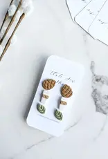 That's Sew Me Fall Stud Earrings Trio Pack, Clay