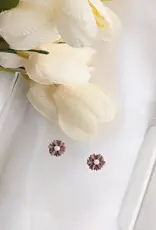 That's Sew Me Mini Daisy Clay Stud Earrings , Dark Mauve