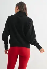 Mono B Hearthline Fleece Mock Neck Sweater