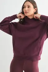 Mono B Hearthline Fleece Mock Neck Sweater