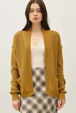 Chunky Knit Raw Hem Cardigan