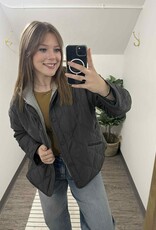 Quilted Jacket Detachable Hood