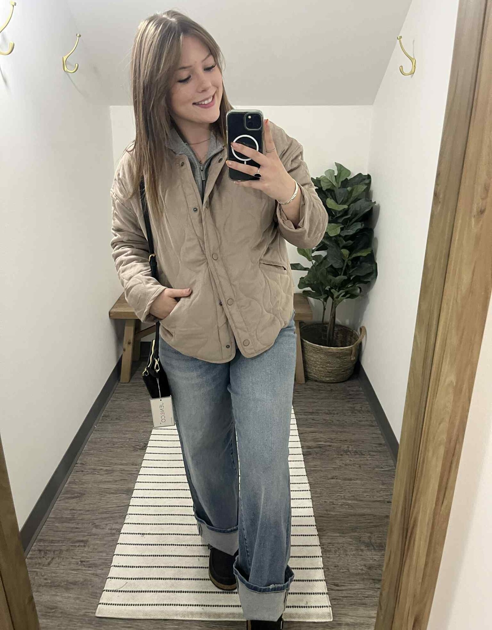 Quilted Jacket Detachable Hood