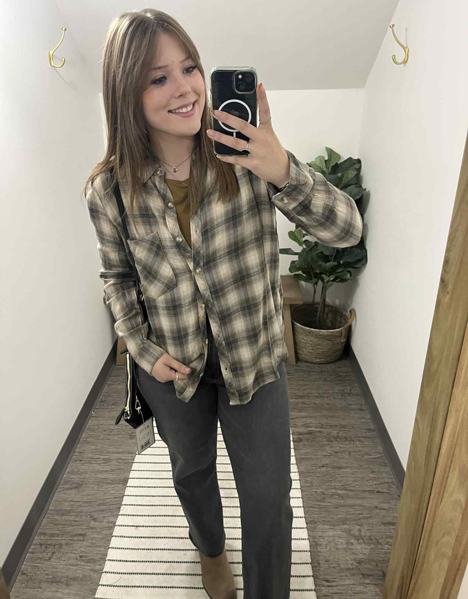 Plaid Long Sleeve Button Up