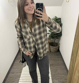Plaid Long Sleeve Button Up