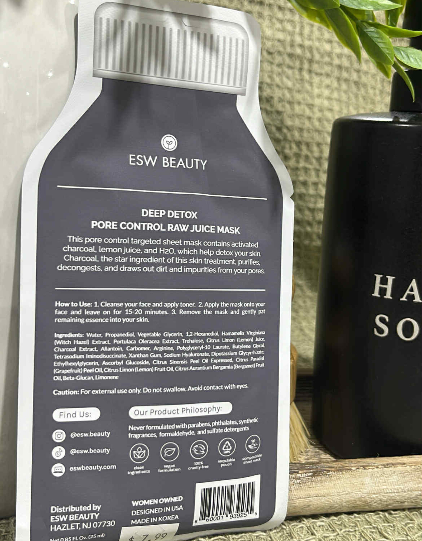 ESW Beauty Deep Detox Pore Control Sheet Mask