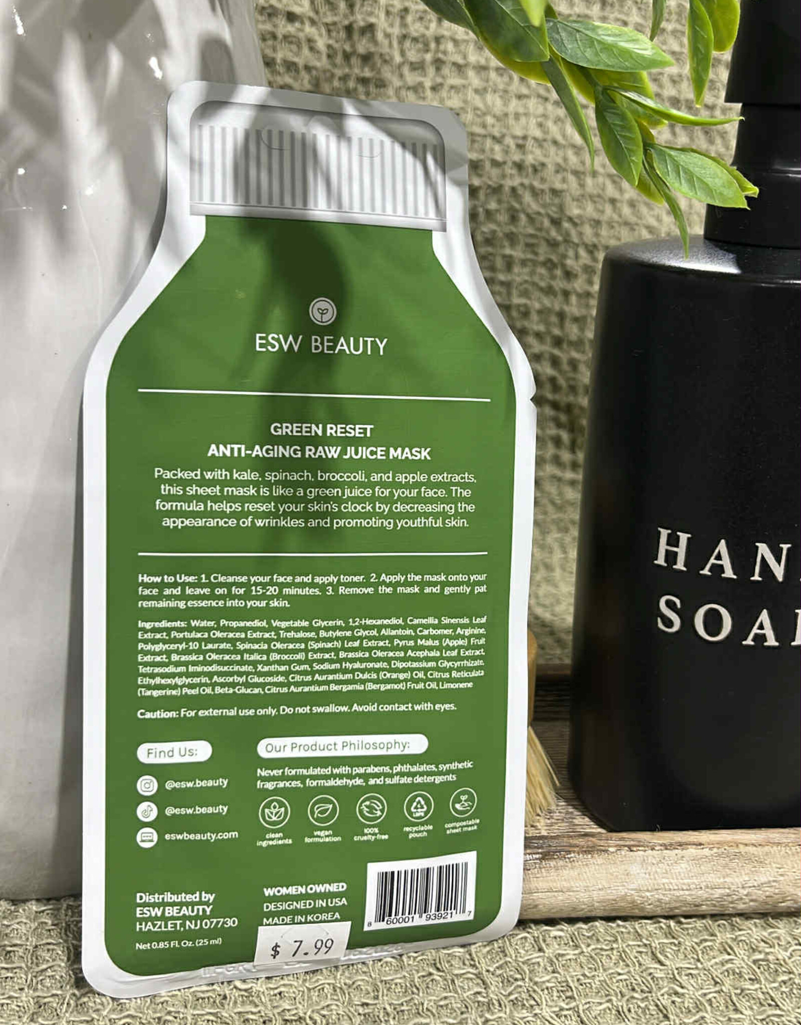 ESW Beauty Green Reset Anti Aging Sheet Mask