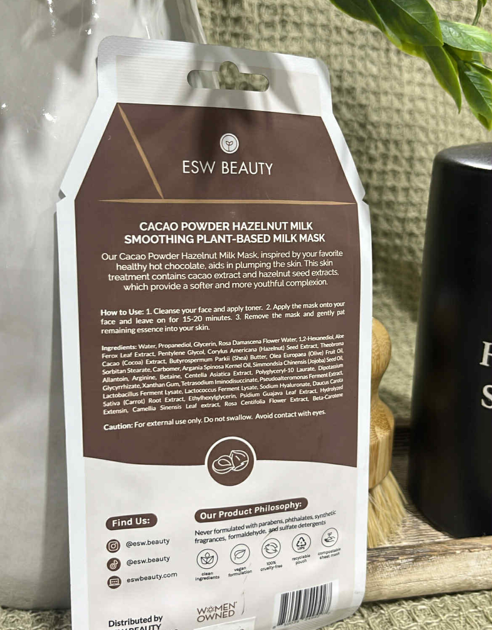 ESW Beauty Cocoa Powder Smoothing Sheet Mask