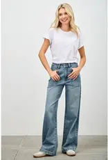 Saige Denim High Rise Double Pocket Wide Leg Jeans