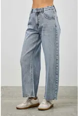 Saige Denim High Rise Curve Barrel Leg Jeans