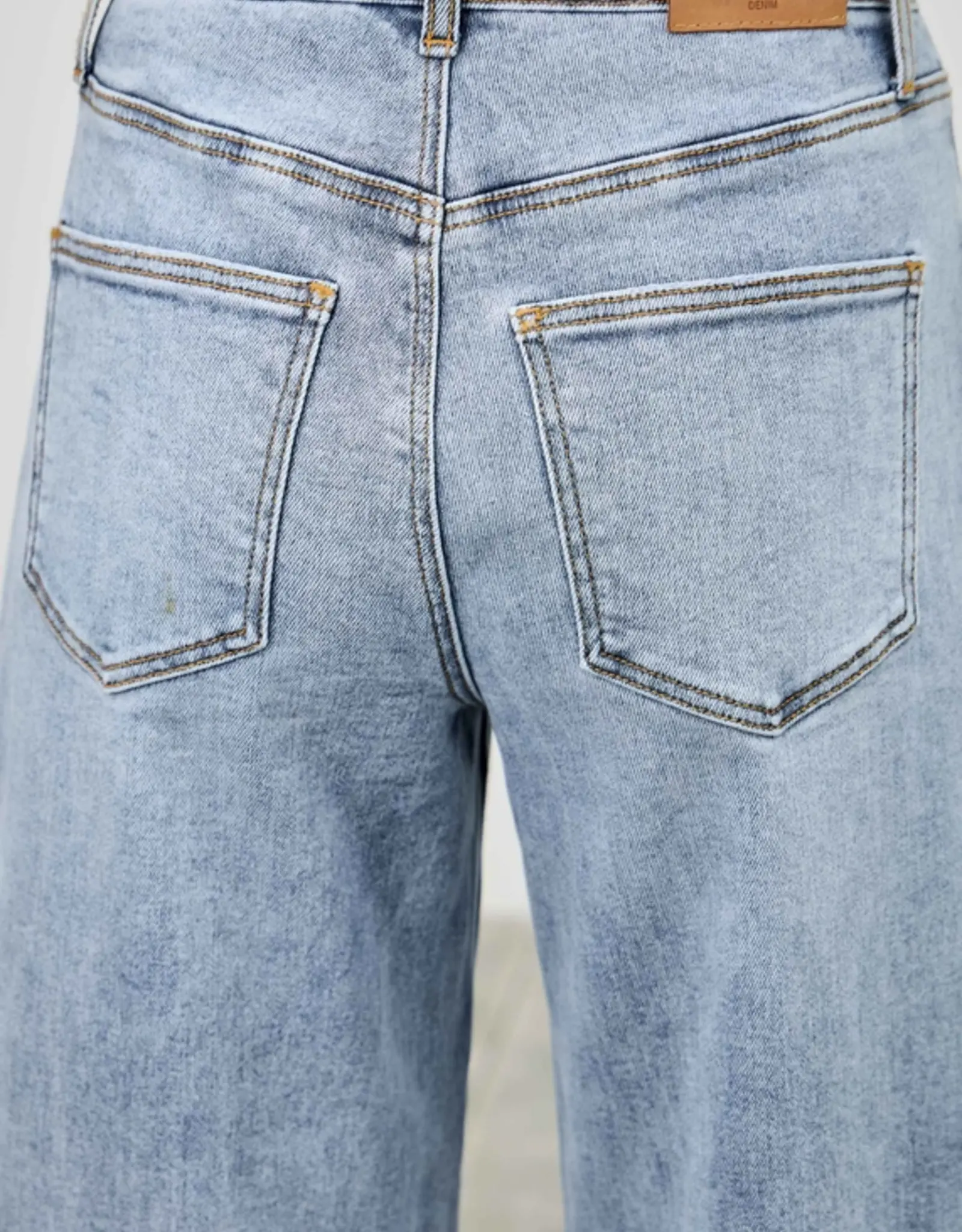 Saige Denim High Rise Curve Barrel Leg Jeans