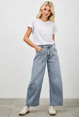 Saige Denim High Rise Curve Barrel Leg Jeans