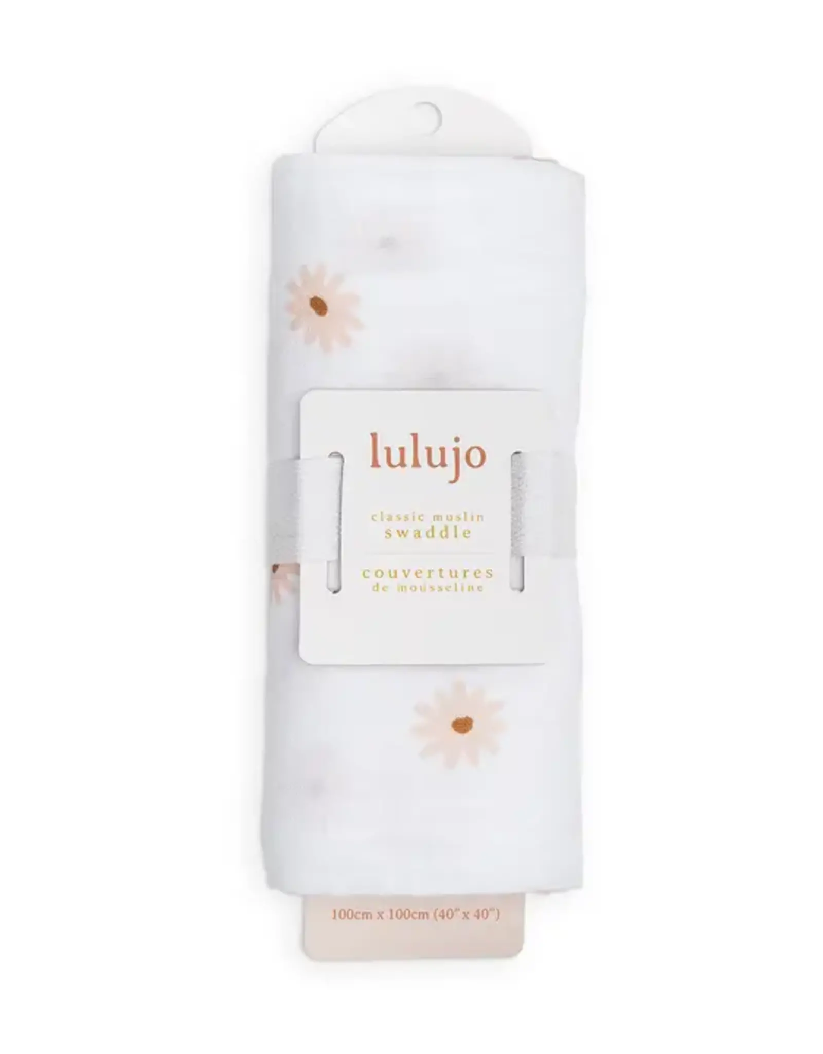 Lulujo Muslin Cotton Swaddle Blanket - Daisies