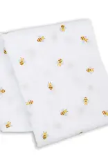Lulujo Muslin Cotton Swaddle Blanket - Large - Bees