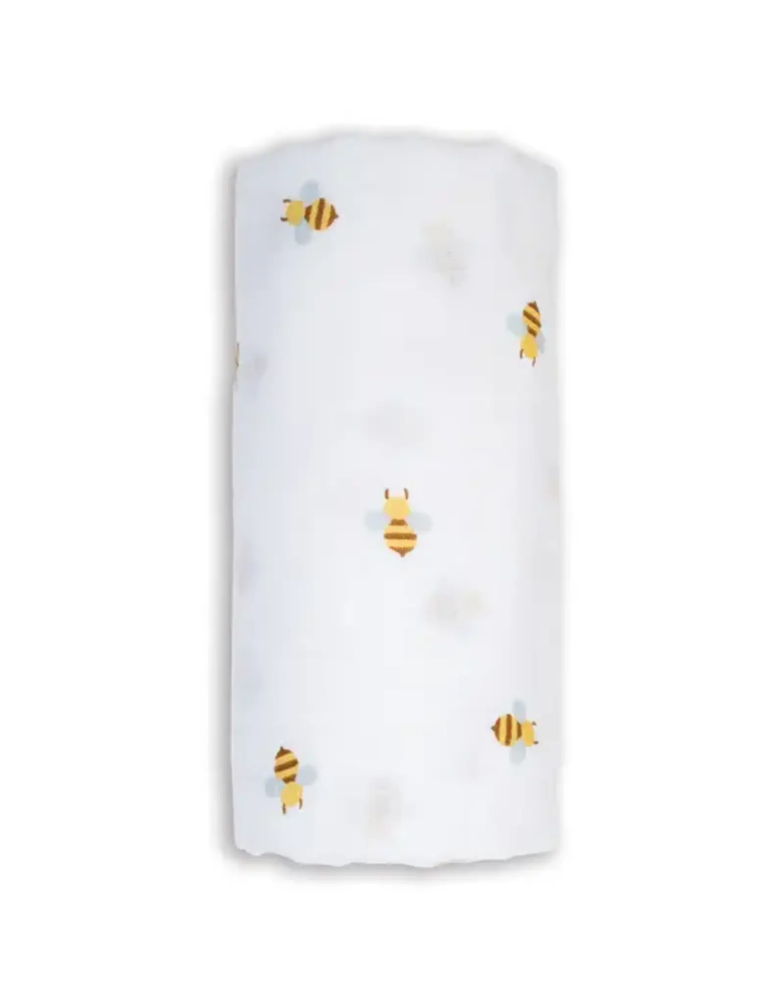 Lulujo Muslin Cotton Swaddle Blanket - Large - Bees