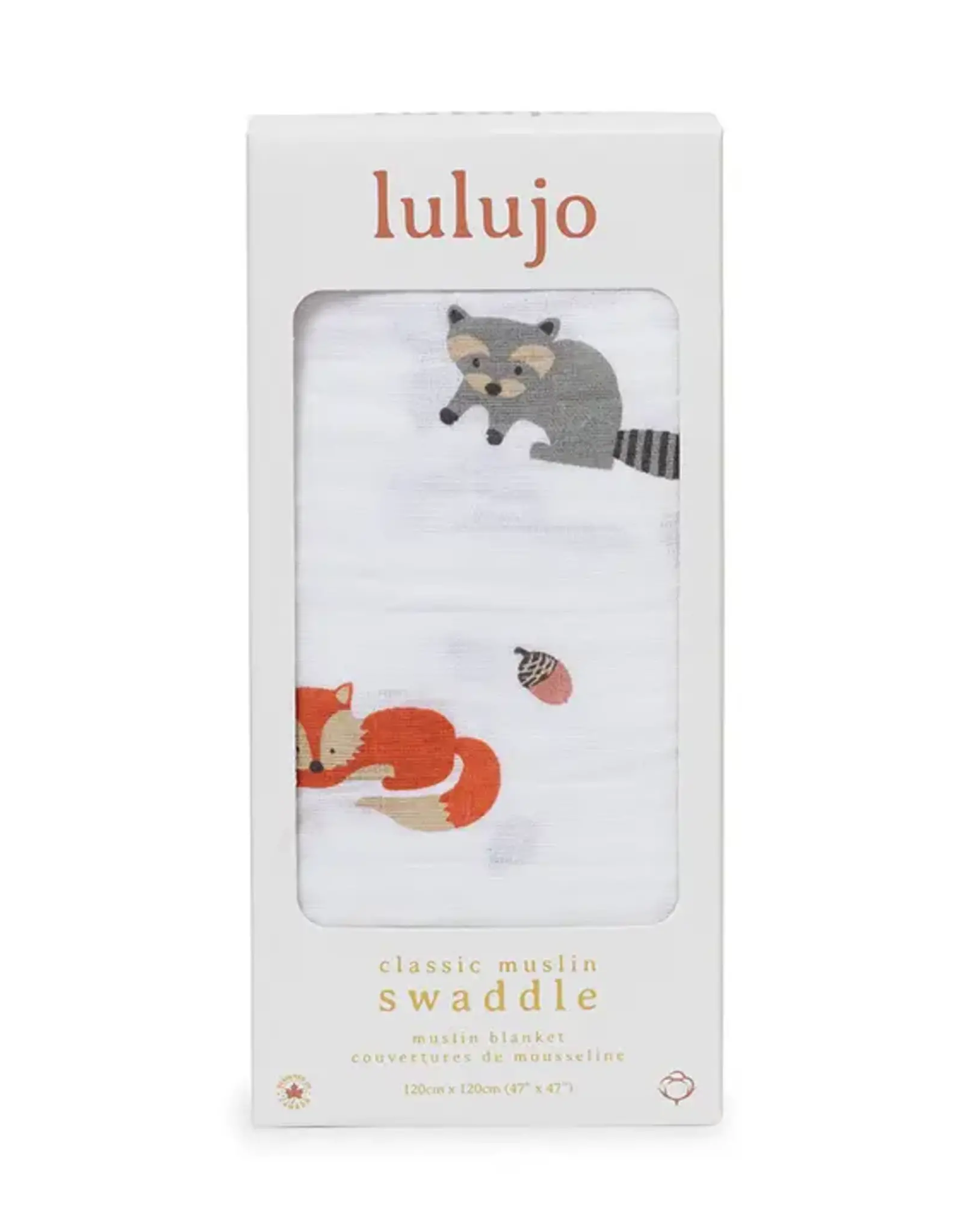 Lulujo Classic Muslin Swaddle - Forest Friends