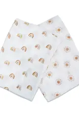 Lulujo 2-pack Cotton Swaddle - Rainbow/ Suns