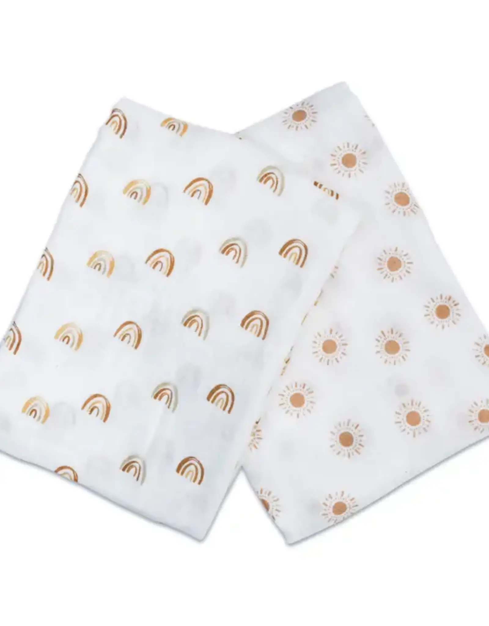 Lulujo 2-pack Cotton Swaddle - Rainbow/ Suns
