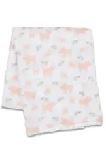 Lulujo Muslin Cotton Swaddle Blanket - Piggy