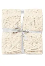 Pine Centre/Adv Throw, Knit Cream 50x60