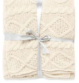 Pine Centre/Adv Throw, Knit Cream 50x60