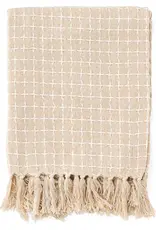 Pine Centre/Adv Throw, Woven Cotton w/Fringe 50x60