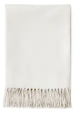 Pine Centre/Adv Throw, Solid w/Fringe, Ecru