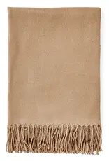 Pine Centre/Adv Throw, Solid w/Fringe, Tan