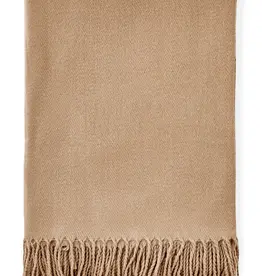 Pine Centre/Adv Throw, Solid w/Fringe, Tan