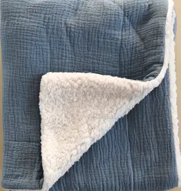 Minika Sherpa Blanket, Billy Blue