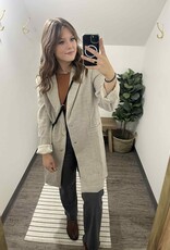 Chevron Pattern Double Button Coat