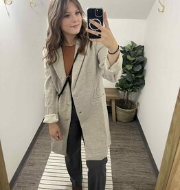 Chevron Pattern Double Button Coat
