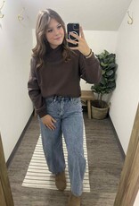 Mono B Hearthline Fleece Mock Neck Sweater