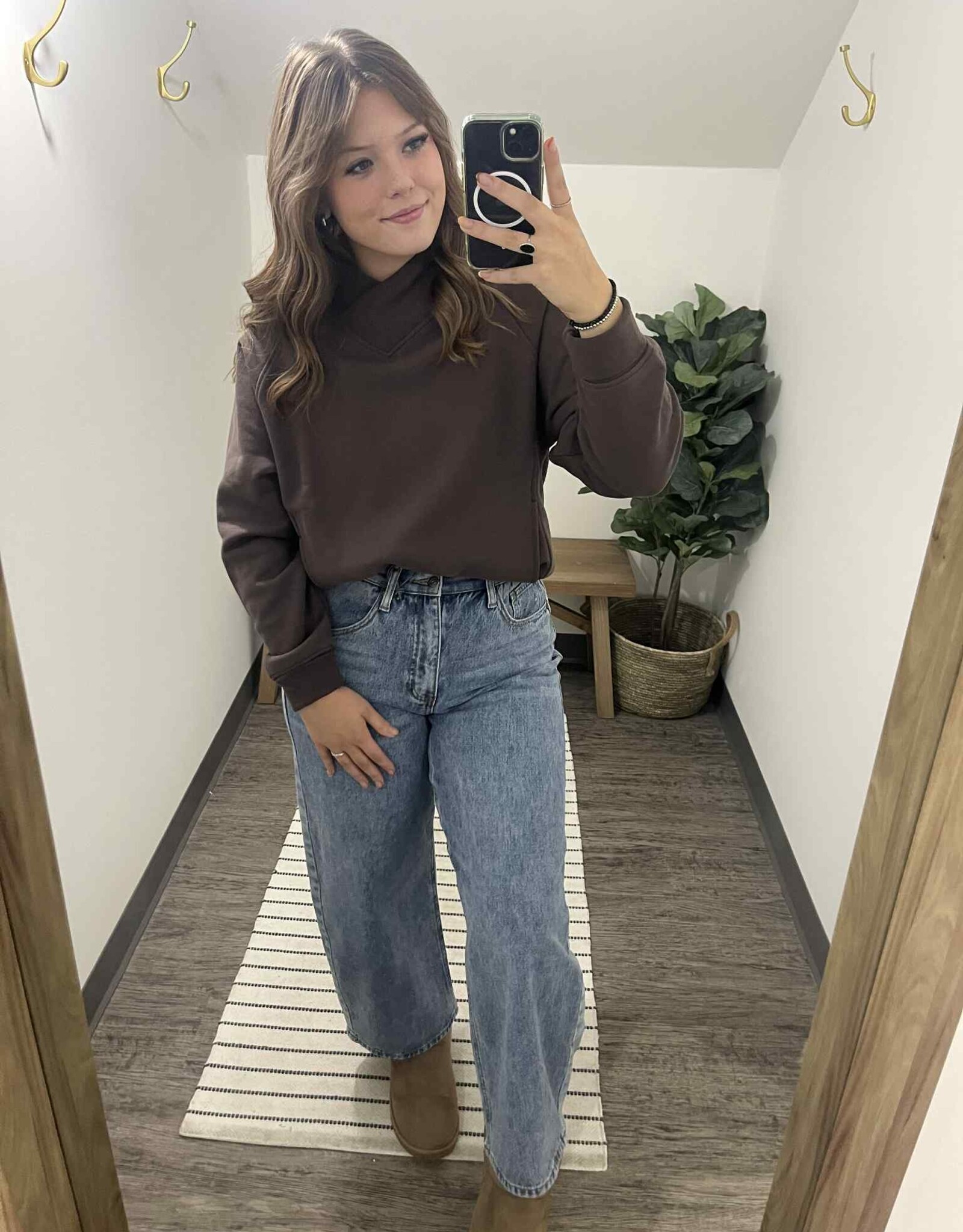 Mono B Hearthline Fleece Mock Neck Sweater