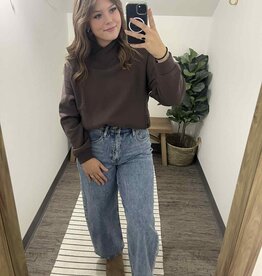 Mono B Hearthline Fleece Mock Neck Sweater