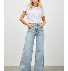 Saige Denim High Rise Light Wash Wide Leg Jeans