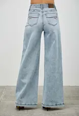 Saige Denim High Rise Light Wash Wide Leg Jeans