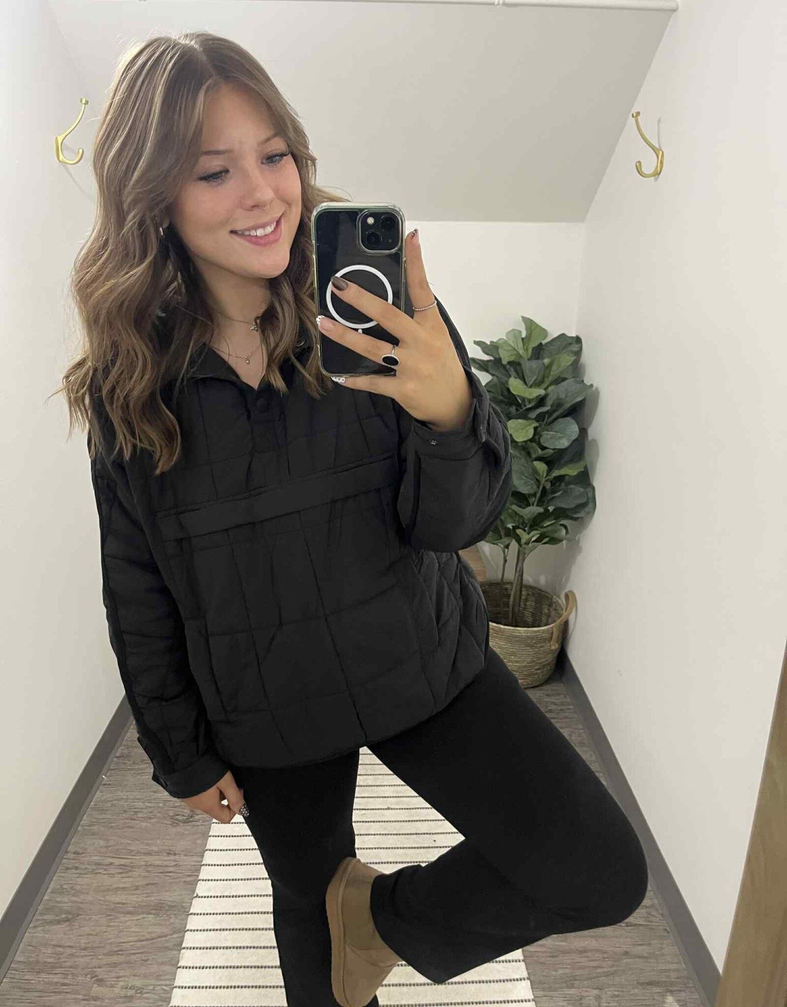 Pullover Quilted Puffer Jacket