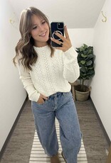Scallop Edge Knit Sweater