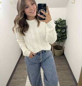 Scallop Edge Knit Sweater