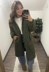 Longline Quilted Puffer Jacket