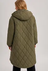 Longline Quilted Puffer Jacket