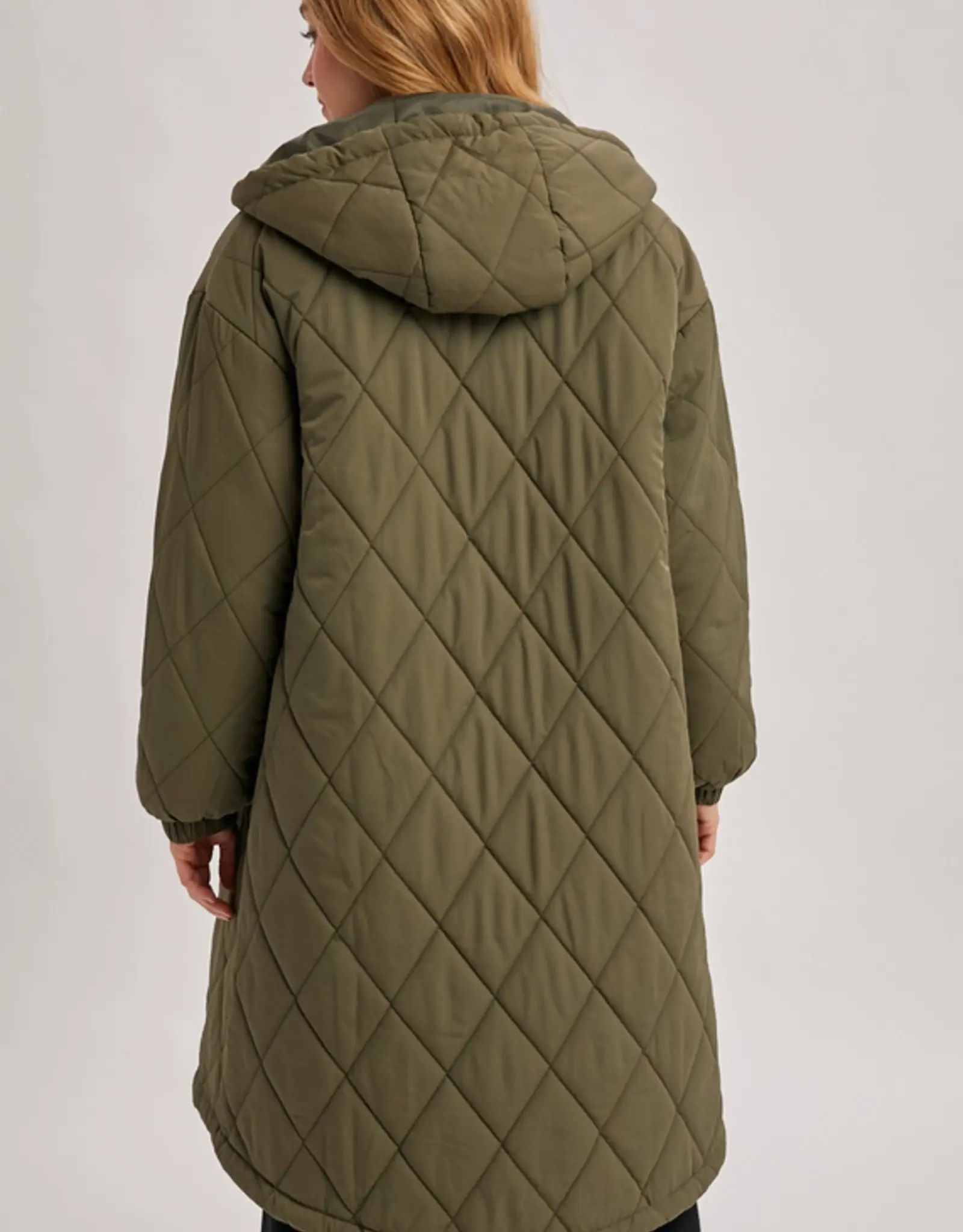Longline Quilted Puffer Jacket