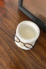 The Scented Market Santa Candle, Ceramic w/Glasses