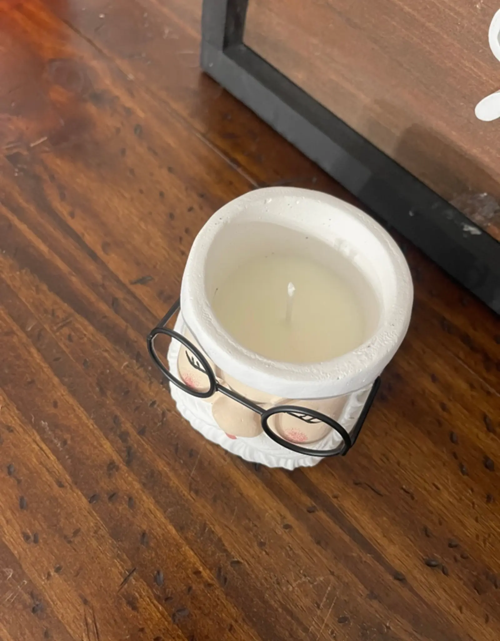 The Scented Market Santa Candle, Ceramic w/Glasses