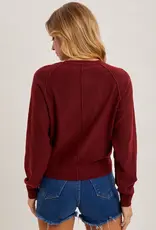 Half Button Henley Knit Sweater