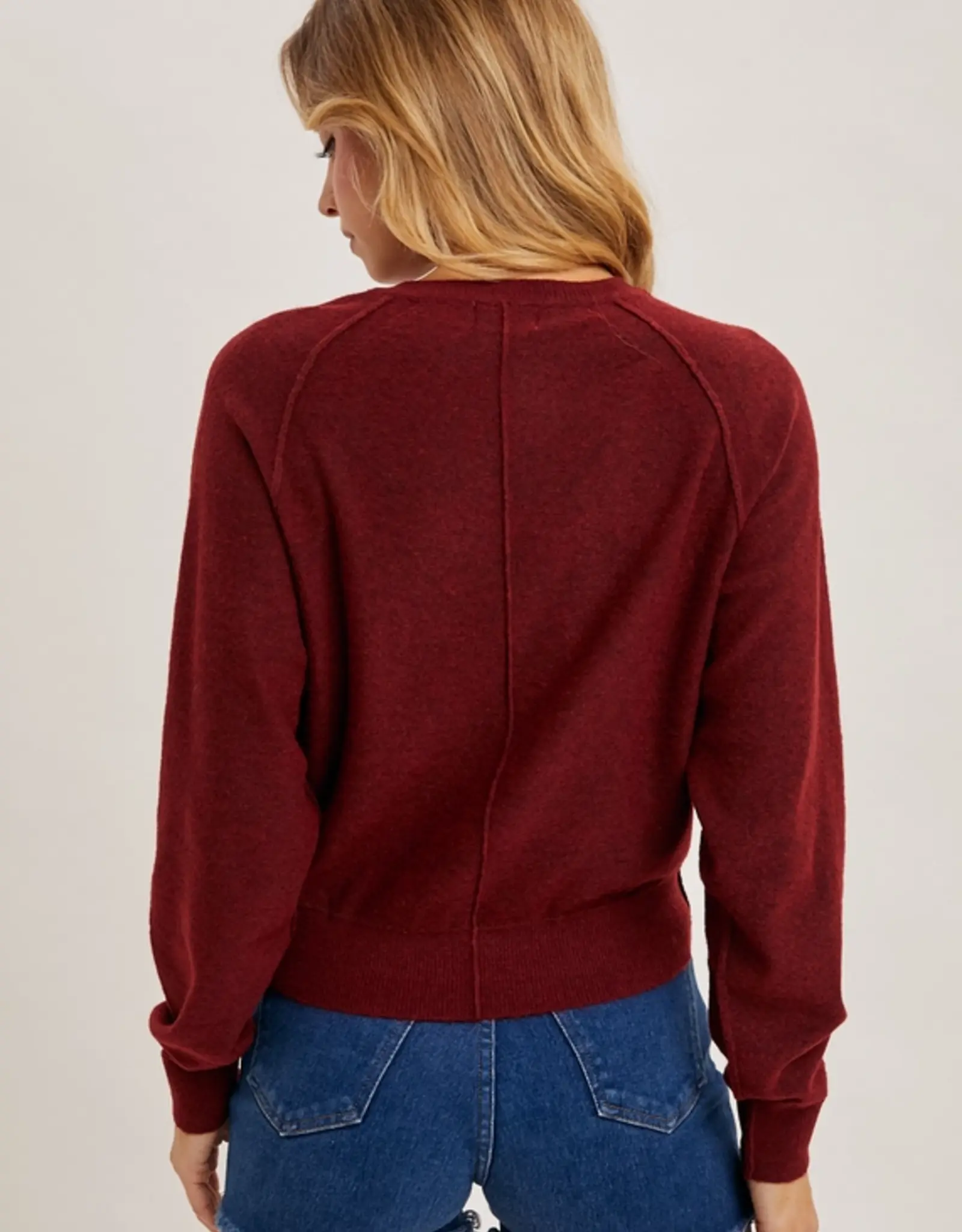Half Button Henley Knit Sweater