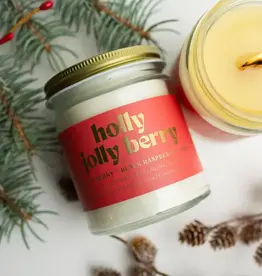 Prairie Creek Candles Wood Wick Candle, Holly Jolly Berry