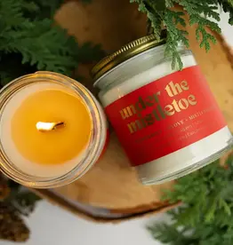Prairie Creek Candles Wood Wick Candle, Under The Mistle Toe