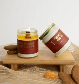 Prairie Creek Candles Wood Wick Candle, Christmas By The Fire